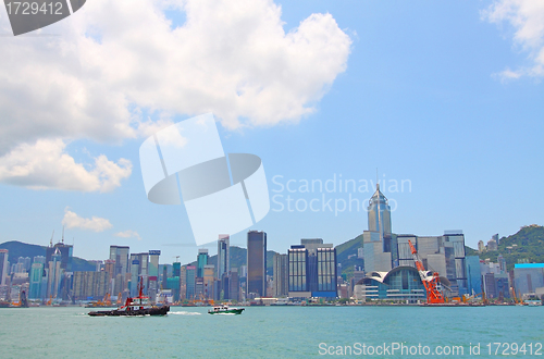 Image of Hong Kong at day with moving clouds