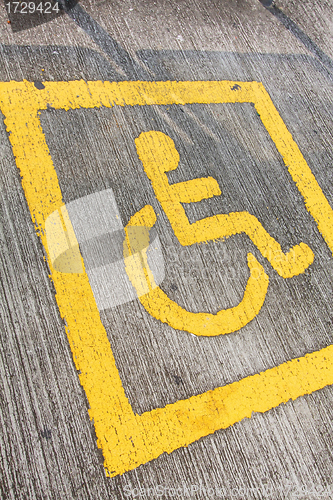 Image of Disabled sign board on the way
