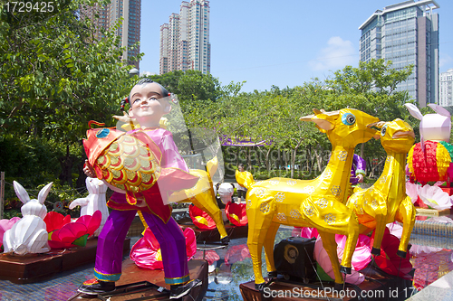 Image of HONG KONG - SEPT 12; New Territories West Mid-Autumn Lantern Car