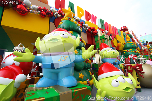 Image of HONG KONG - 13 NOV, Toy Story Christmas decorations release in H