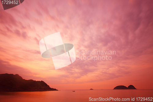 Image of Sunset over the sea