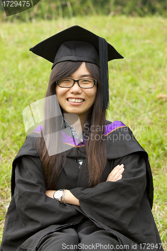 Image of Asian girl graduation 