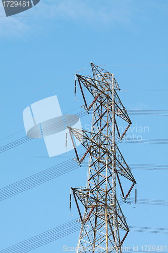 Image of Power lines with high voltage