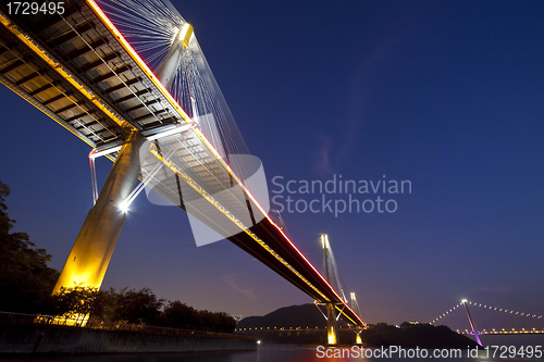 Image of Hong Kong bridges at night