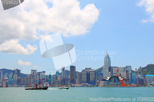 Image of Hong Kong at day with moving clouds