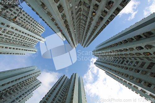 Image of Hong Kong crowded apartment blocks