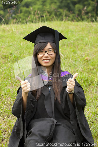 Image of Asian girl graduation