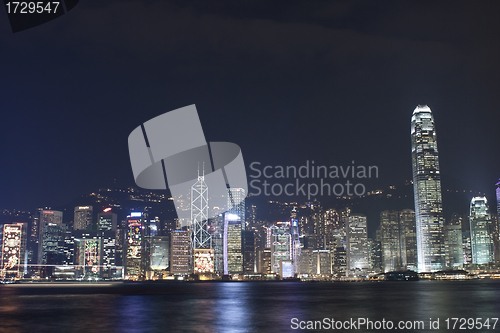 Image of HONG KONG - 9 DEC, Hong Kong night view with various Christmas d