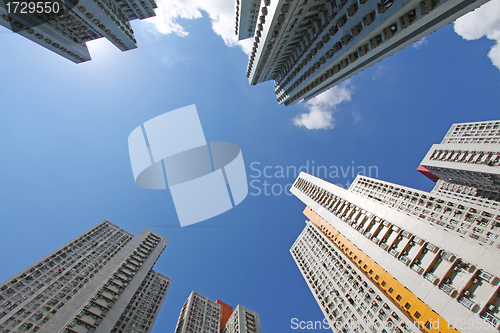 Image of Hong Kong crowded apartment blocks