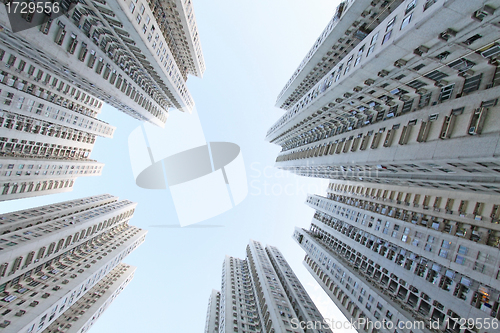 Image of Hong Kong crowded apartment blocks