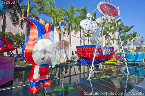 Image of HONG KONG - SEPT 13; Mid-Autumn Lantern Carnival on 13 September