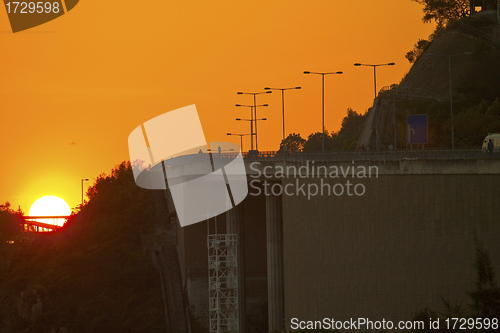 Image of Highway at sunset