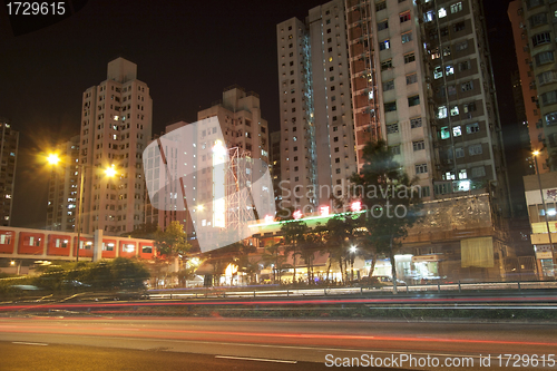 Image of Hong Kong downtown at night