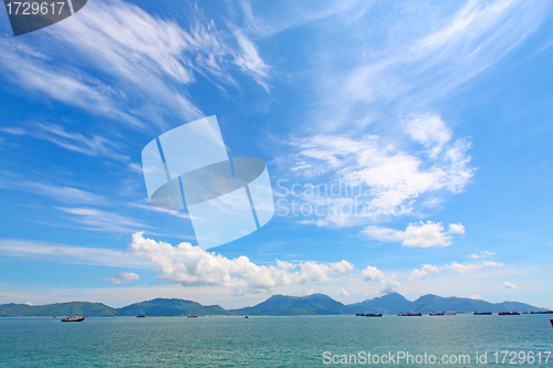 Image of Seascape in Hong Kong at summer time