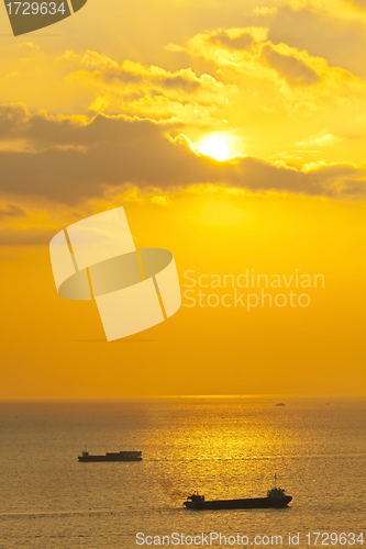 Image of Sunset over the sea