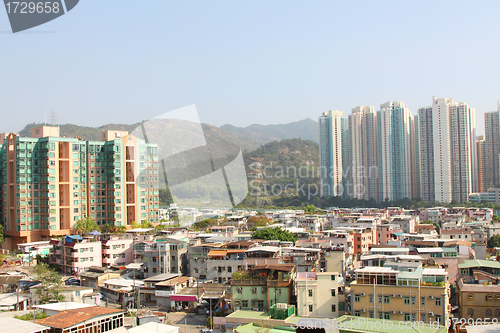 Image of Hong Kong downtown and residential buildings