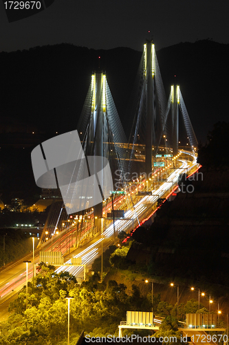 Image of Ting Kau Bridge at night