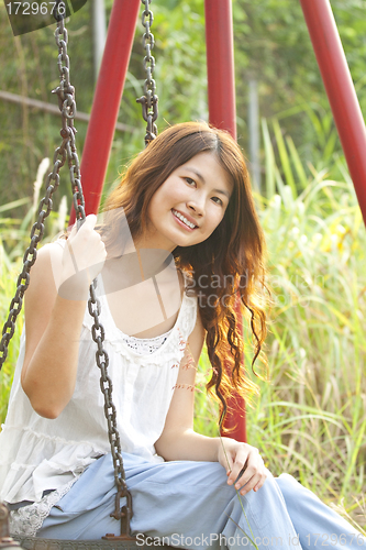 Image of A beautiful and happy asian woman portrait