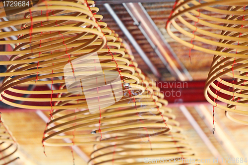 Image of Incense coil in a Chinese temple
