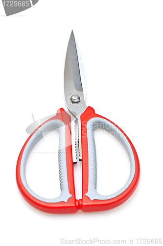 Image of Red scissors isolated on white background