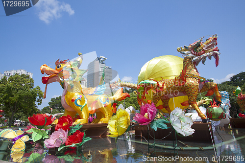 Image of HONG KONG - SEPT 12; New Territories West Mid-Autumn Lantern Car