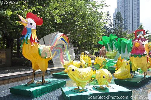 Image of HONG KONG - SEPT 12; New Territories West Mid-Autumn Lantern Car