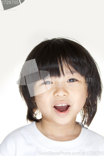 Image of Asian young girl smiling