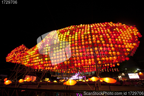 Image of HONG KONG - SEPT 13,  Victoria Park Mid-Autumn Lantern Carnival 