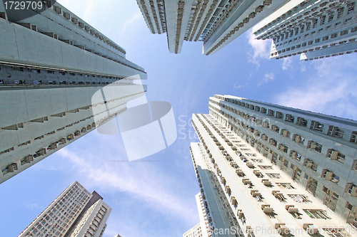 Image of Hong Kong crowded apartment blocks