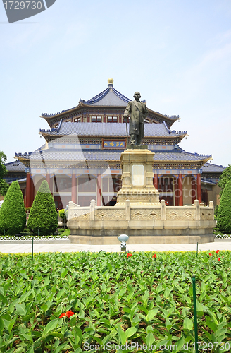 Image of Sun Yat-sen Memorial Hall landmark in Guangzhou, China 