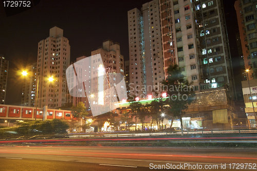 Image of Hong Kong downtown at night