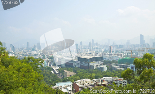 Image of Kowloon area of Hong Kong downtown at day time 