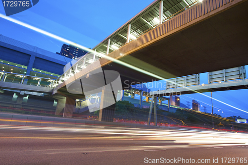 Image of Traffic in city at night time