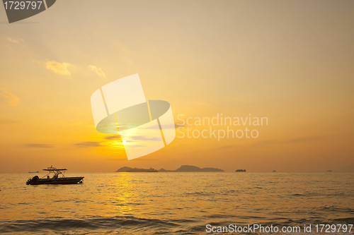 Image of Sunset over the ocean in Hong Kong