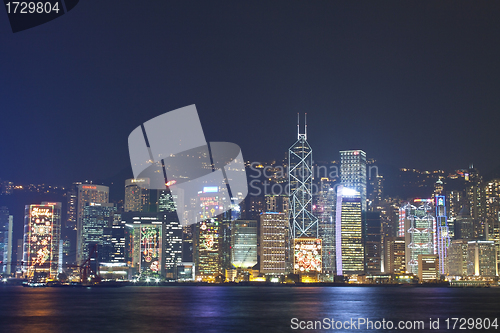 Image of Hong Kong skyline at Christmas 2011