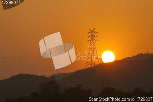 Image of Mountain sunset
