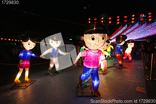 Image of HONG KONG - SEPT 13,  Victoria Park Mid-Autumn Lantern Carnival 