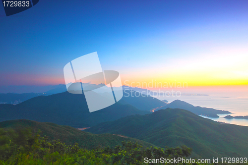 Image of Mountain sunset
