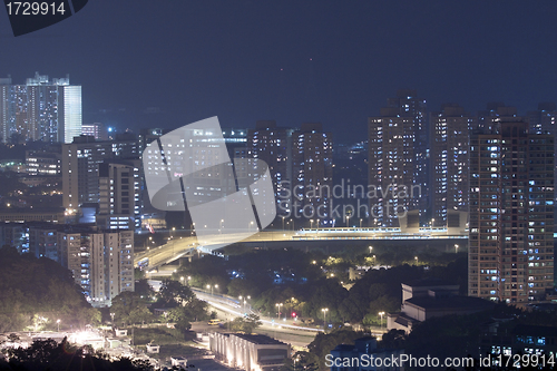 Image of Hong Kong apartment and downtown at night