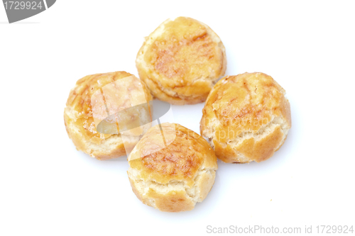 Image of Cashew nut cakes (Hong Kong style) Isolated on white background