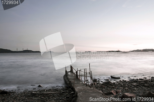 Image of Desolated pier landscape