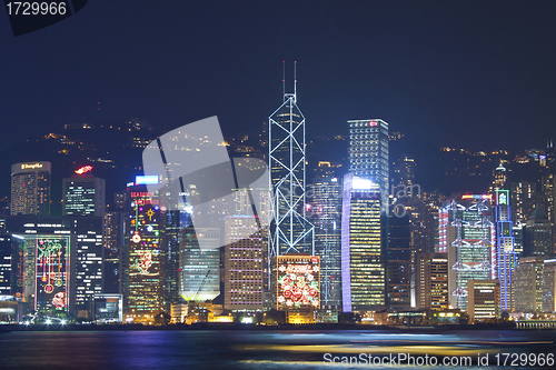 Image of Hong Kong night view at Christmas