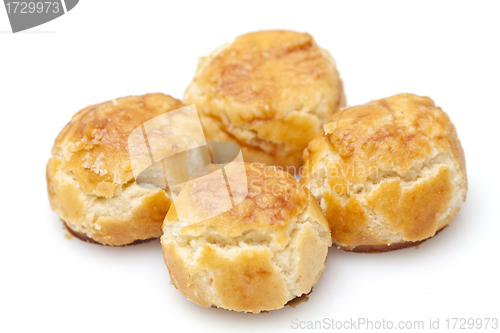 Image of Cashew cakes (Hong Kong style) Isolated on white background