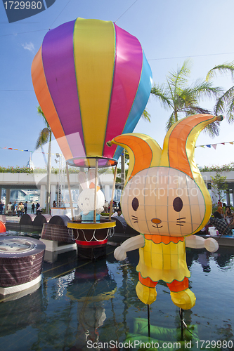 Image of HONG KONG - SEPT 13; Mid-Autumn Lantern Carnival on 13 September