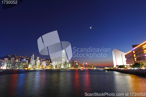 Image of Hong Kong skyline at night