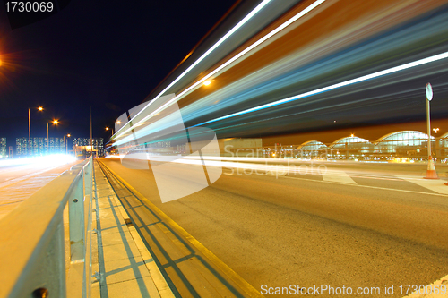 Image of Traffic in Hong Kong at night