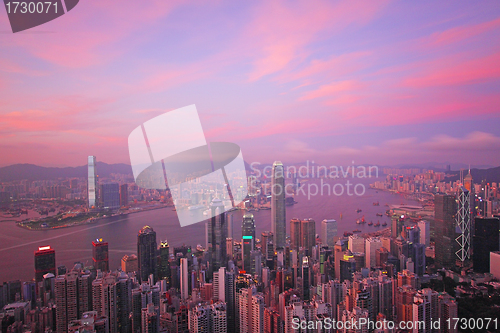 Image of Hong Kong at sunset