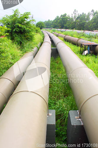 Image of Industrial machines and pipes in a power plant