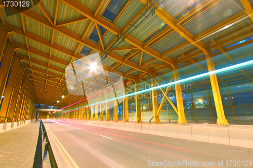 Image of Tunnel in Hong Kong at night