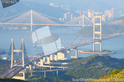 Image of Hong Kong bridges at day time